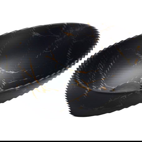 Mexen Elza lavabo à poser 40 x 33 cm, pierre noire - 21014098