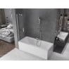 Mexen Velar pare-douche de baignoire coulissant à 2 volets 75 x 150 cm, transparent, chrome - 896-075-000-01-01