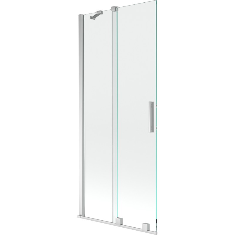 Mexen Velar paroi de baignoire 2 volets coulissante 85 x 150 cm, transparent, chromé - 896-085-000-01-01