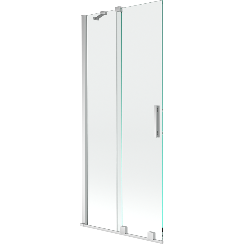 Paroi de baignoire coulissante à 2 panneaux Mexen Velar 85 x 150 cm, transparent, chrome - 896-085-000-01-01