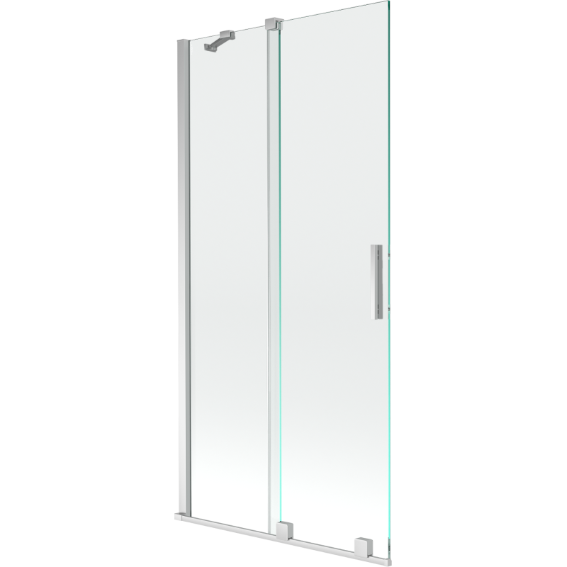 Mexen Velar écran de baignoire à 2 ailes coulissante 90 x 150 cm, transparent, Chrome - 896-090-000-01-01