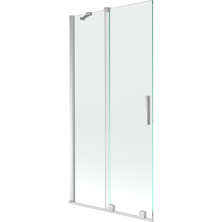 Mexen Velar pare-douche baignoire 2 volets coulissants 95 x 150 cm, transparent, chrome - 896-095-000-01-01