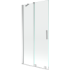 Mexen Velar pare-douche baignoire 2 volets coulissants 95 x 150 cm, transparent, chrome - 896-095-000-01-01