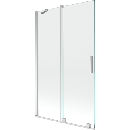 Mexen Velar pare-baignoire 2 volets coulissants 110 x 150 cm, transparent, chrome - 896-110-000-01-01