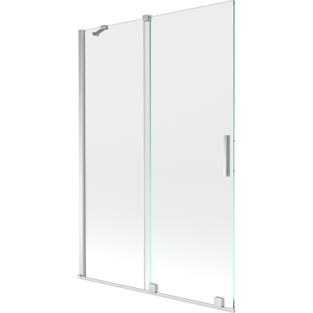 Mexen Velar écran de baignoire à 2 ailes coulissante 120 x 150 cm, transparent, Chrome - 896-120-000-01-01