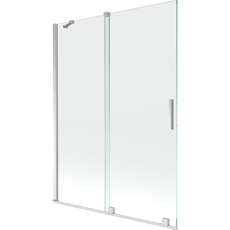 Mexen Velar paroi de douche à deux panneaux coulissants 130 x 150 cm, transparent, chrome - 896-130-000-01-01