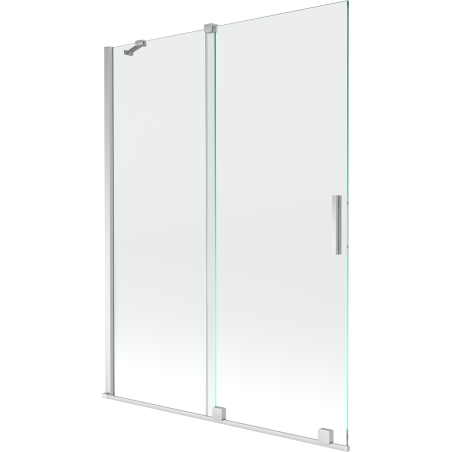 Mexen Velar écran de baignoire à 2 ailes coulissante 130 x 150 cm, transparent, Chrome - 896-130-000-01-01