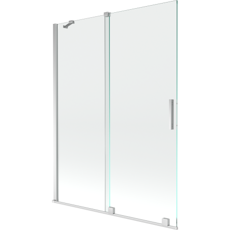 Mexen Velar paroi de douche à deux panneaux coulissants 130 x 150 cm, transparent, chrome - 896-130-000-01-01