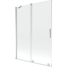Mexen Velar écran de baignoire à 2 ailes coulissante 130 x 150 cm, transparent, Chrome - 896-130-000-01-01