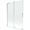Mexen Velar paroi de douche à deux panneaux coulissants 130 x 150 cm, transparent, chrome - 896-130-000-01-01