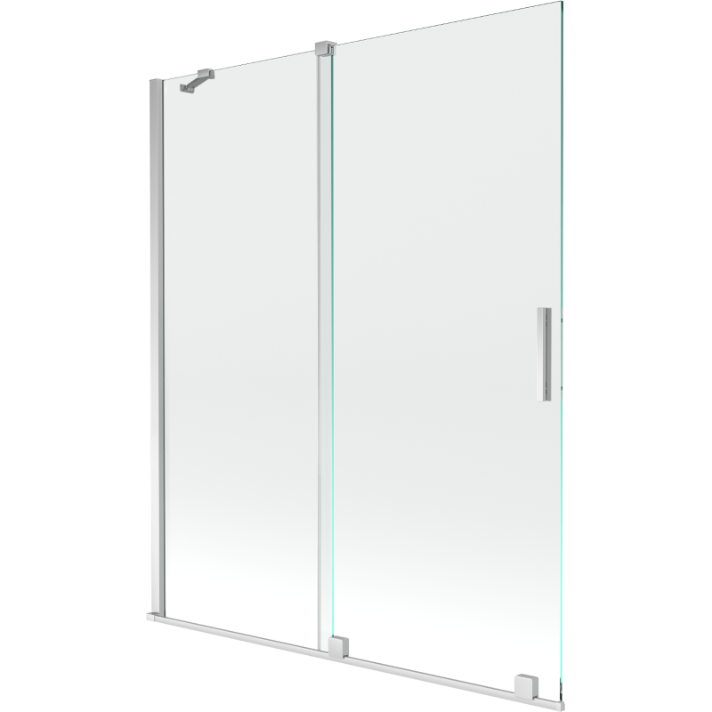 Mexen Velar écran de baignoire à 2 ailes coulissante 140 x 150 cm, transparent, Chrome - 896-140-000-01-01