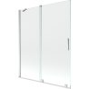 Mexen Velar paravent de baignoire à 2 vantaux coulissants 140 x 150 cm, transparent, chromé - 896-140-000-01-01