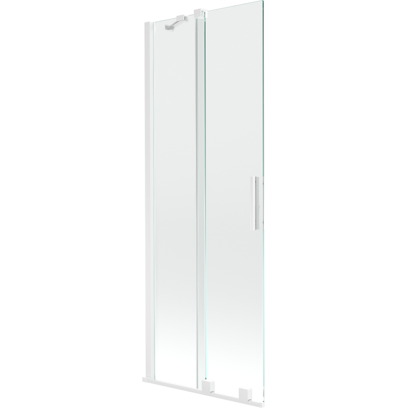 Mexen Velar paroi de baignoire rétractable à 2 volets 70 x 150 cm, transparent, blanc - 896-070-000-01-20
