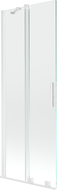 Mexen Velar paroi de baignoire rétractable à 2 volets 70 x 150 cm, transparent, blanc - 896-070-000-01-20