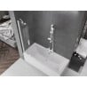 Mexen Velar paroi de baignoire rétractable à 2 volets 70 x 150 cm, transparent, blanc - 896-070-000-01-20