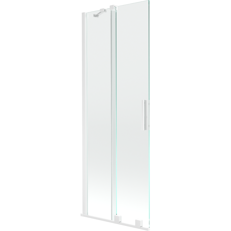 Mexen Velar paroi de baignoire à 2 volets coulissants 75 x 150 cm, transparent, blanc - 896-075-000-01-20