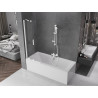 Mexen Velar paroi de baignoire coulissante à 2 panneaux 75 x 150 cm, transparente, blanche - 896-075-000-01-20