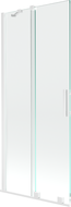 Mexen Velar pare-douche 2 volets coulissants 80 x 150 cm, transparent, blanc - 896-080-000-01-20