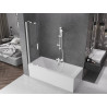 Mexen Velar paroi de baignoire coulissante à 2 panneaux 85 x 150 cm, transparente, blanche - 896-085-000-01-20