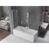 Mexen Velar paroi de baignoire à 2 panneaux coulissants 95 x 150 cm, transparent, blanc - 896-095-000-01-20