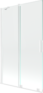 Mexen Velar paroi de baignoire 2 volets coulissants 110 x 150 cm, transparent, blanc - 896-110-000-01-20