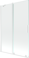 Mexen Velar paroi de baignoire 2 volets coulissants 120 x 150 cm, transparent, blanc - 896-120-000-01-20