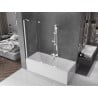 Mexen Velar paroi de baignoire à 2 panneaux coulissants 140 x 150 cm, transparent, blanc - 896-140-000-01-20