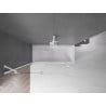 Mexen Velar paroi de baignoire à 2 panneaux coulissants 140 x 150 cm, transparent, blanc - 896-140-000-01-20