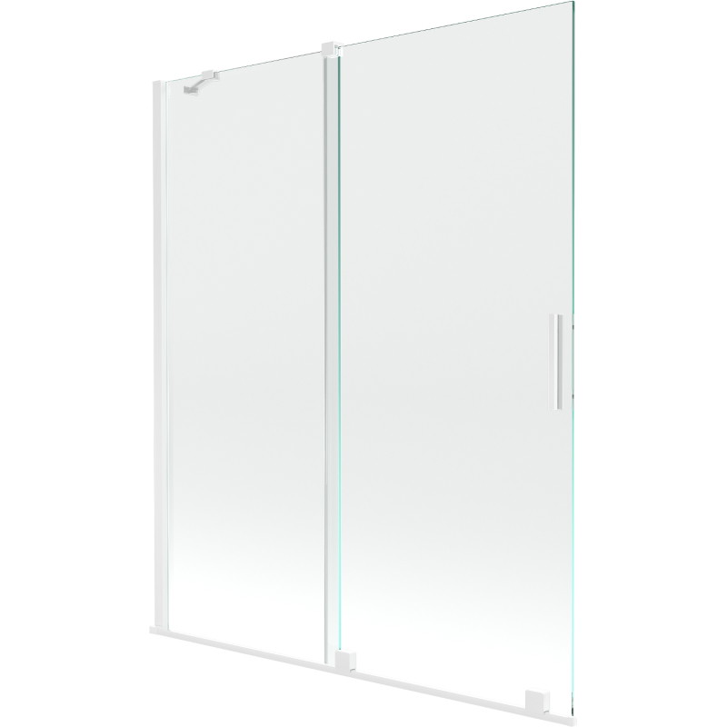 Mexen Velar paroi de baignoire à 2 volets coulissants 140 x 150 cm, transparent, blanc - 896-140-000-01-20