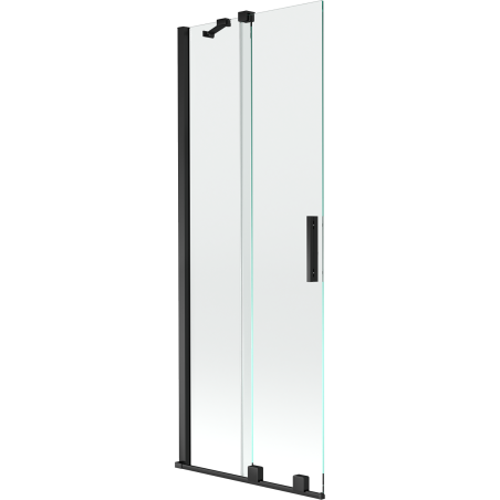 Mexen Velar paroi de douche à 2 volets coulissants 75 x 150 cm, transparent, noir - 896-075-000-01-70