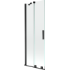 Mexen Velar paroi de douche à 2 volets coulissants 75 x 150 cm, transparent, noir - 896-075-000-01-70