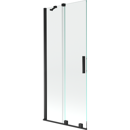 Mexen Velar écran de baignoire à 2 ailes coulissante 85 x 150 cm, transparent, Noir - 896-085-000-01-70