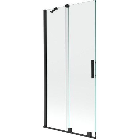 Mexen Velar paroi de baignoire 2 volets coulissants 90 x 150 cm, transparent, noir - 896-090-000-01-70