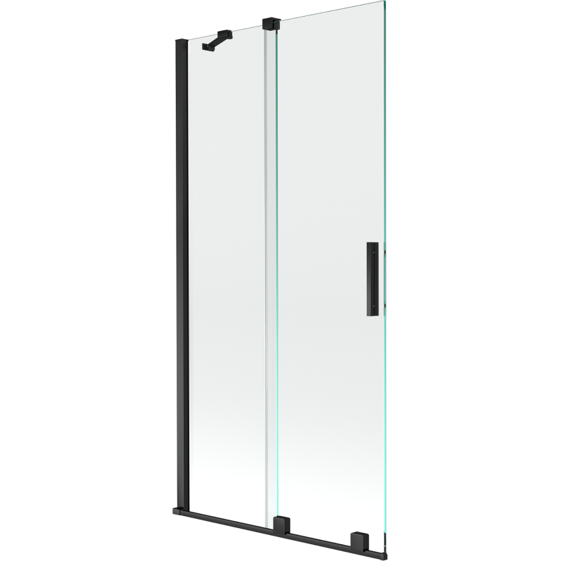 Mexen Velar pare-douche rabattable à 2 volets 95 x 150 cm, transparent, noir - 896-095-000-01-70