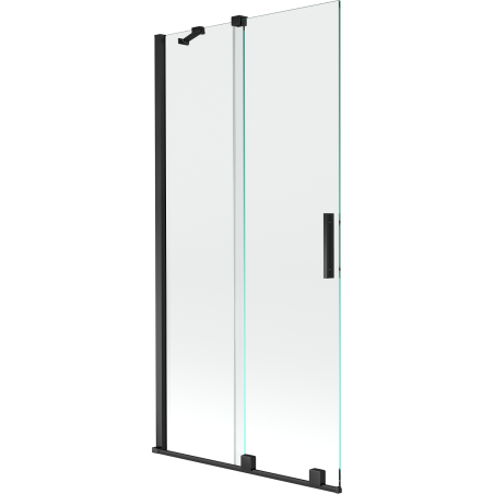 Mexen Velar pare-douche rabattable à 2 volets 95 x 150 cm, transparent, noir - 896-095-000-01-70