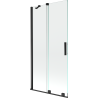 Mexen Velar pare-douche rabattable à 2 volets 95 x 150 cm, transparent, noir - 896-095-000-01-70