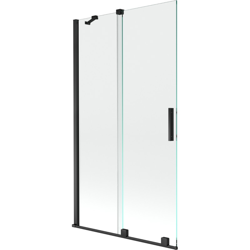 Mexen Velar pare douche bain 2 volets coulissants 100 x 150 cm, transparent, noir - 896-100-000-01-70