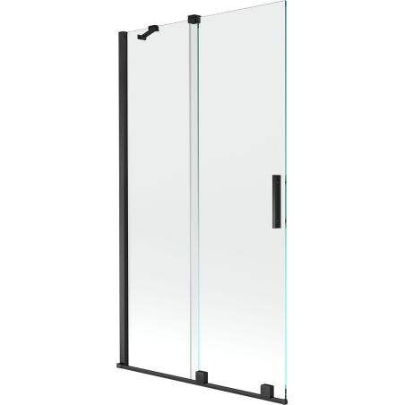 Mexen Velar pare douche bain 2 volets coulissants 100 x 150 cm, transparent, noir - 896-100-000-01-70