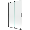 Mexen Velar paroi de douche coulissante à 2 volets 110 x 150 cm, transparent, noir - 896-110-000-01-70