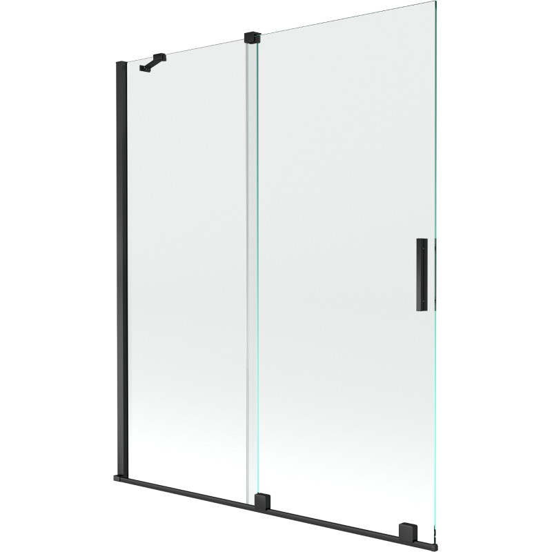 Mexen Velar paroi de baignoire coulissante à 2 volets 140 x 150 cm, transparent, noir - 896-140-000-01-70