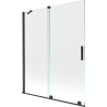 Mexen Velar paroi de baignoire coulissante à 2 volets 140 x 150 cm, transparent, noir - 896-140-000-01-70