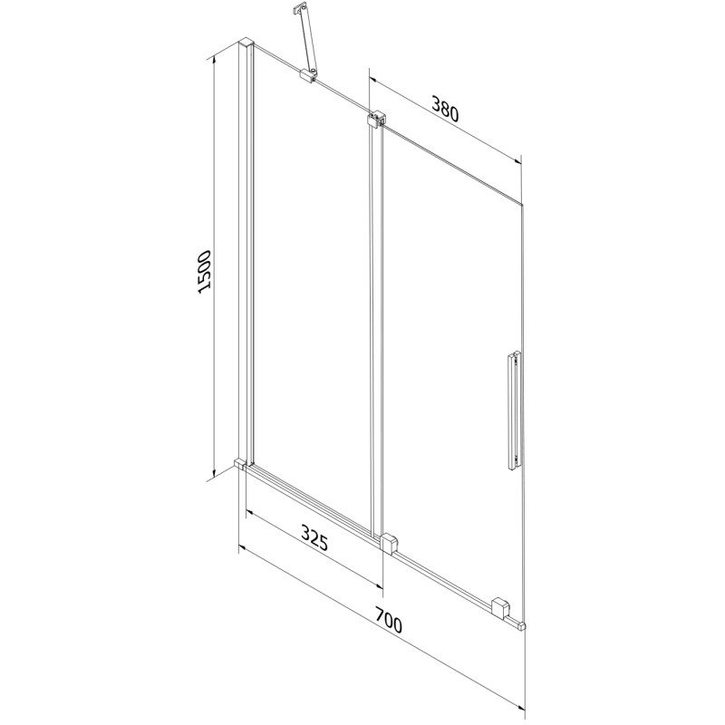 Mexen Velar paroi de baignoire à 2 volets coulissants 70 x 150 cm, transparent, doré - 896-070-000-01-50