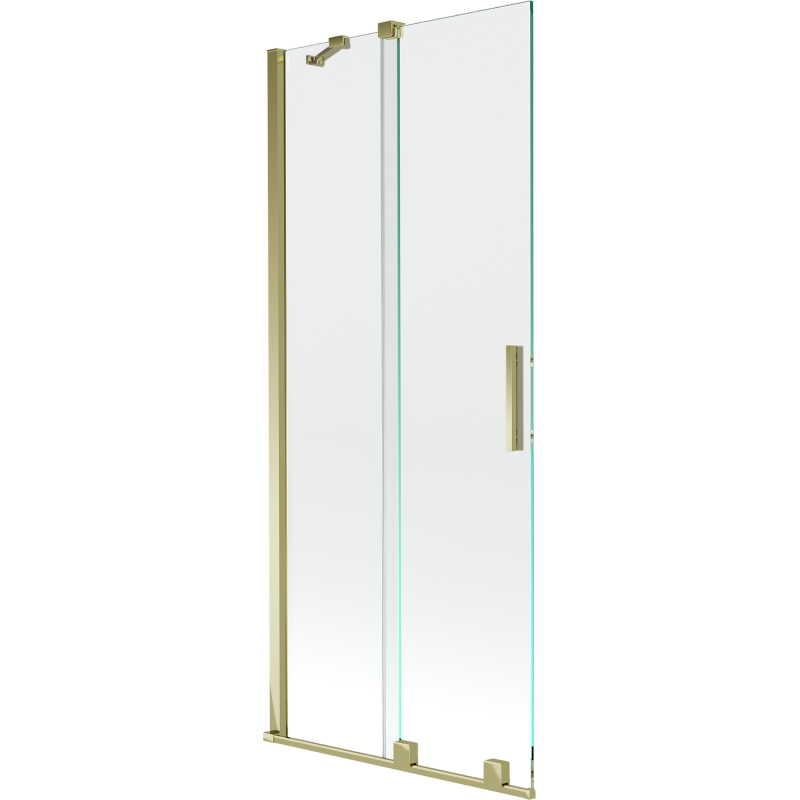 Mexen Velar écran de baignoire à 2 ailes coulissante 85 x 150 cm, transparent, or - 896-085-000-01-50