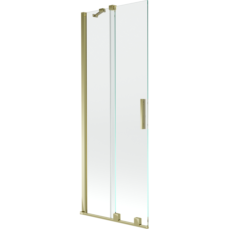 Mexen Velar écran de baignoire à 2 ailes coulissante 75 x 150 cm, transparent, or - 896-075-000-01-50