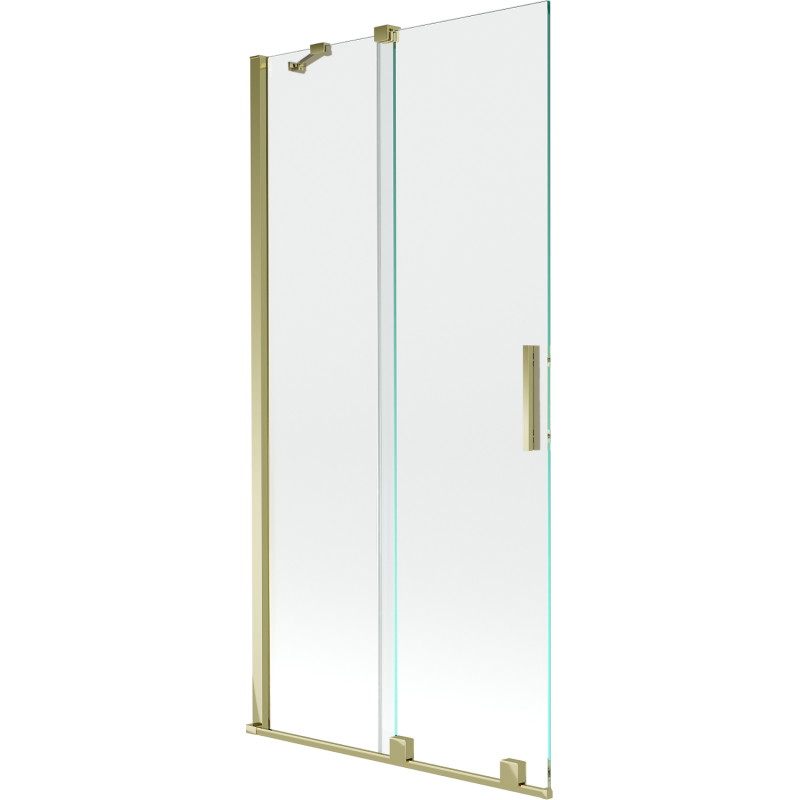 Mexen Velar paroi de bain à 2 volets coulissants 90 x 150 cm, transparent, doré - 896-090-000-01-50