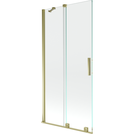 Mexen Velar paroi de baignoire coulissante à 2 panneaux 90 x 150 cm, transparent, dorée - 896-090-000-01-50