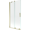 Mexen Velar paroi de bain à 2 volets coulissants 90 x 150 cm, transparent, doré - 896-090-000-01-50