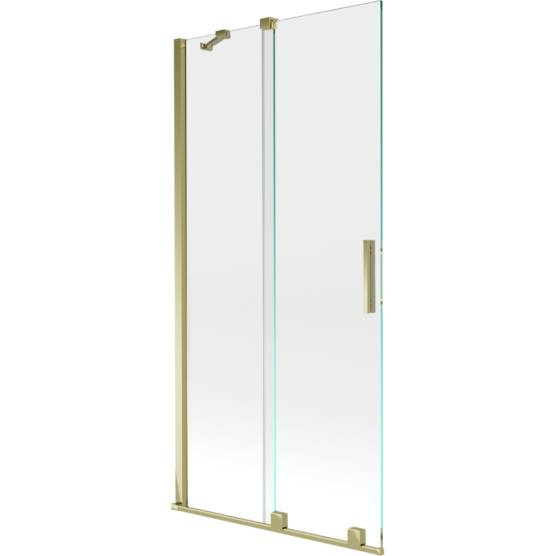 Mexen Velar écran de baignoire à 2 ailes coulissante 95 x 150 cm, transparent, or - 896-095-000-01-50
