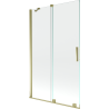 Mexen Velar pare-douche à double battant coulissant 110 x 150 cm, transparent, doré - 896-110-000-01-50