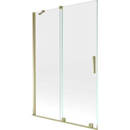 Mexen Velar écran de baignoire à 2 ailes coulissante 120 x 150 cm, transparent, or - 896-120-000-01-50
